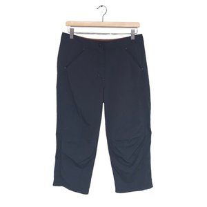 L.L. Bean Crop Pants Women’s Size 10 Charcoal Grey Nylon Hiking Capris Ripstop‎